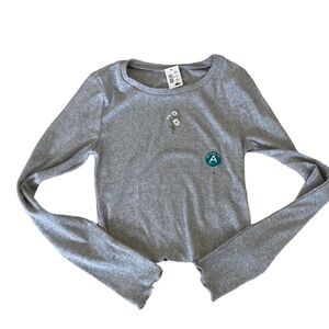 Aeropostale Recycled Poly M THE OG TEE COLLECTION SHRUNKEN TEE Color Gray Flower